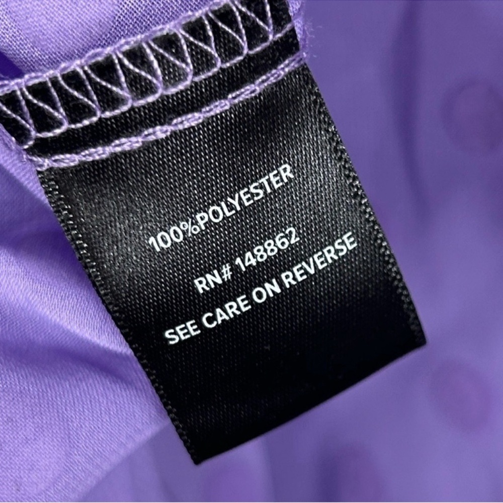 NWT Torrid Clip Dot polka dots lavender puff sleeve Long Stem Rose top SZ 1 NEW - Picture 10 of 10